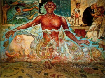 Diego Rivera Painting - figure symbolizing the african race 1951 Diego Rivera